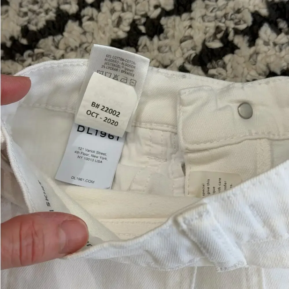 DL1961 Girls Jenny Denim White Mini Skirt Size 8